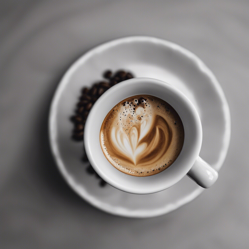 A photograph of a cup of coffee